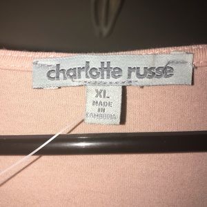 Charlotte Russe Tops - NWOT Peach pink bodysuit Charlotte Russe Tops - NWOT Peach pink bodysuit